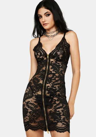 Yes Of Course Lace Mini Dress