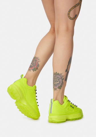 Safety Yellow Disruptor Zero Pearl Sneakers