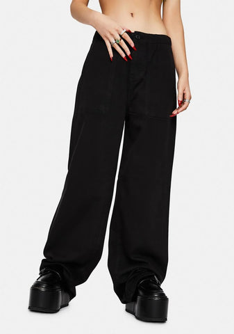 Black Tammy High Waisted Wide Leg Pants