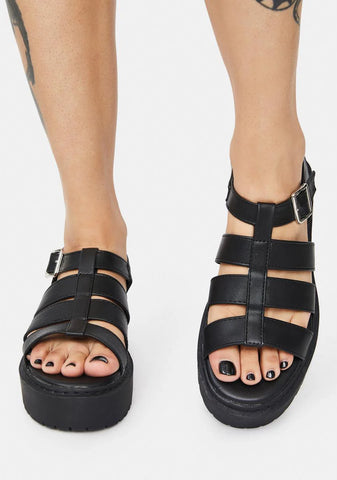 Slick Right Place Right Time Gladiator Sandals