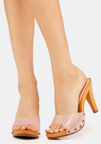 Paxe Pink Vinyl Heels