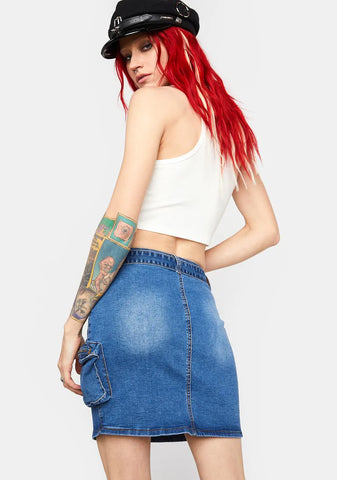 Turn Of Events Denim Skirt