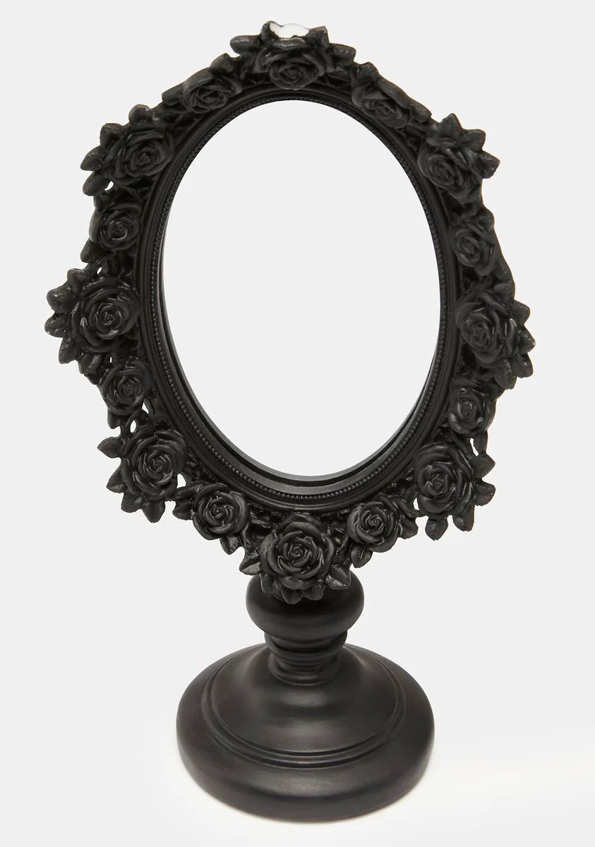 Black Rose Dressing Table Mirror