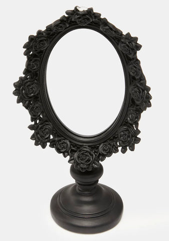 Black Rose Dressing Table Mirror