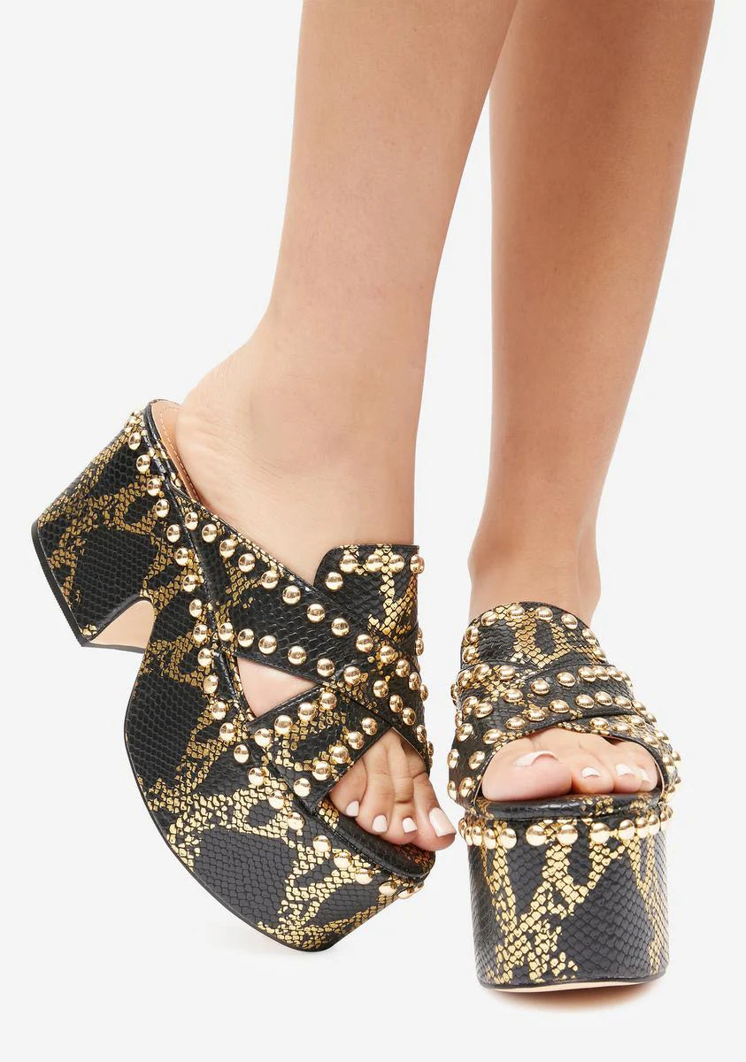 Barstyn Snakeskin Platforms