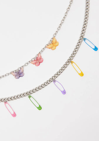 Make A Difference Layered Chain Necklace