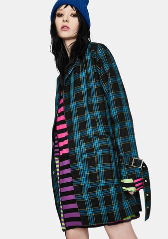 Skool Plaid Blazer Dress