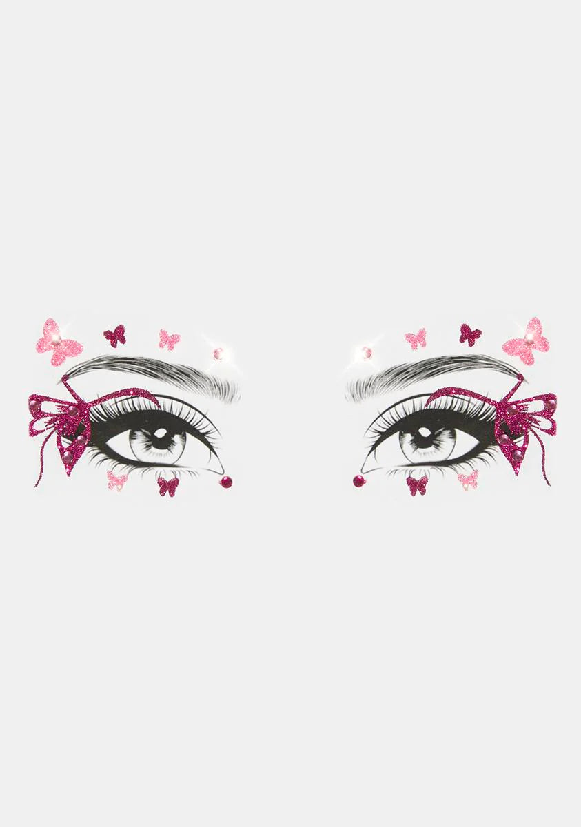 Sweet And Mystical Butterfly Face Stickers