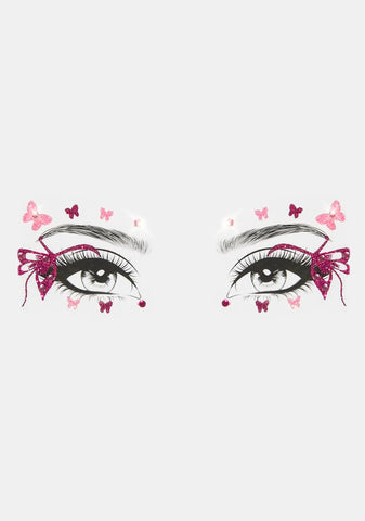 Sweet And Mystical Butterfly Face Stickers