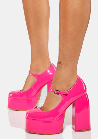 Hot Pink Sweet Attitude Platform Heels