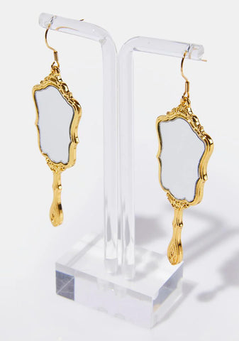 Fairest Of Them All Mirror Earrings