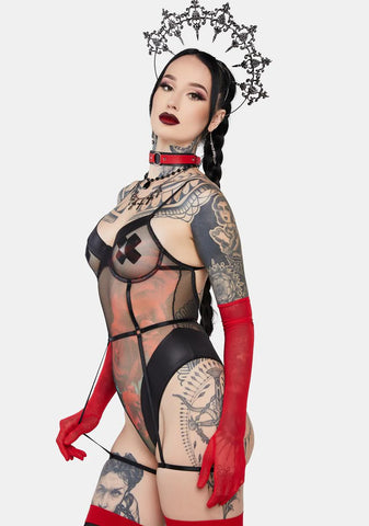 Feeling Thorny Rose Print Teddy