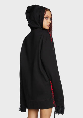 Midnight Zip-Up Strap Hoodie