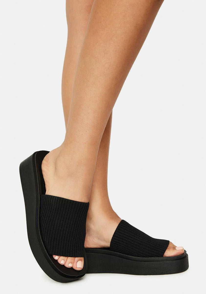 Balanced Platform Slide Sandals