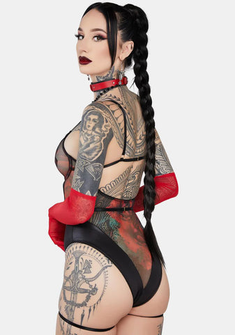 Feeling Thorny Rose Print Teddy