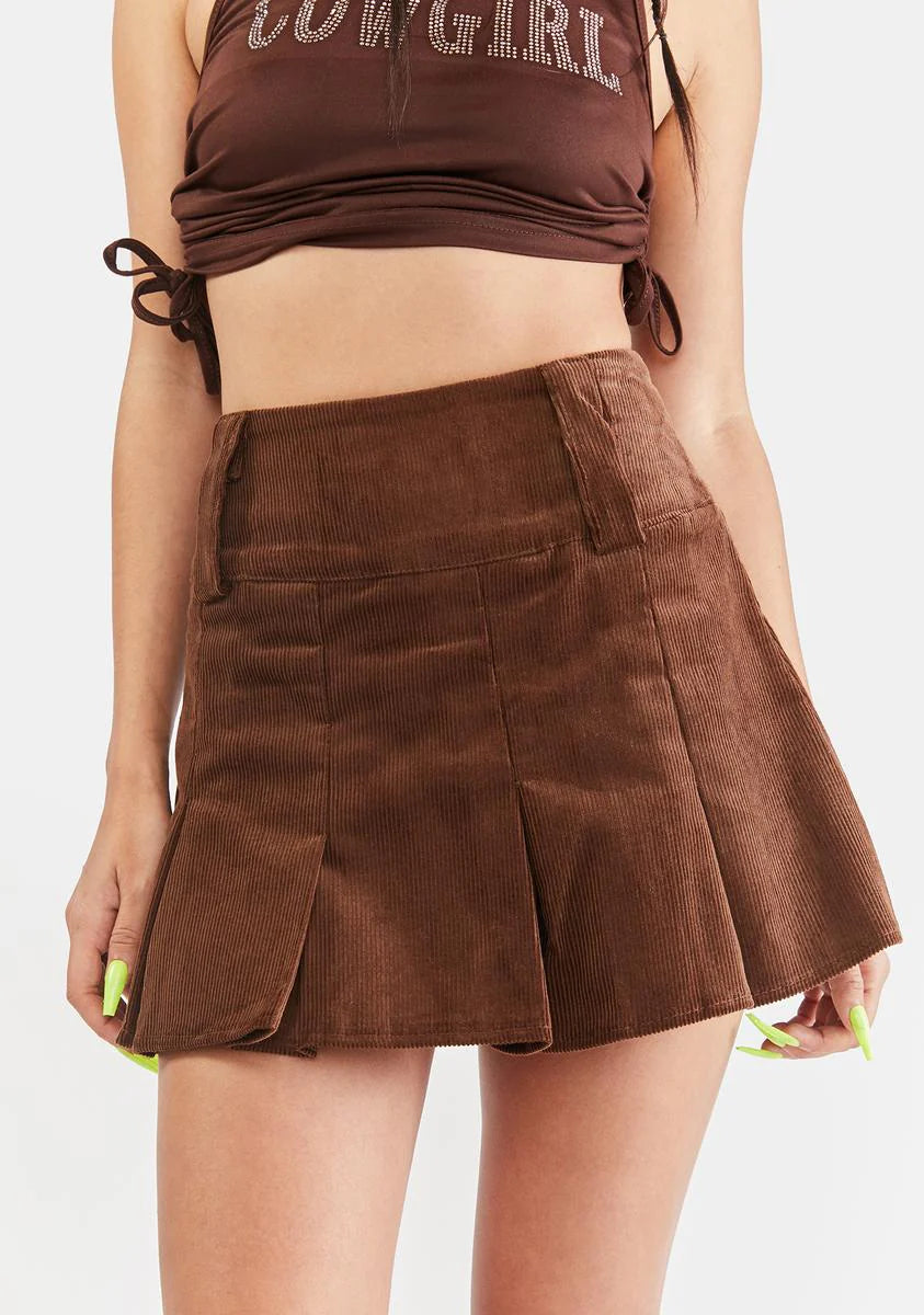 Y2K Corduroy Mini Skirt