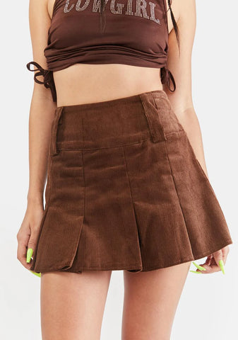 Y2K Corduroy Mini Skirt