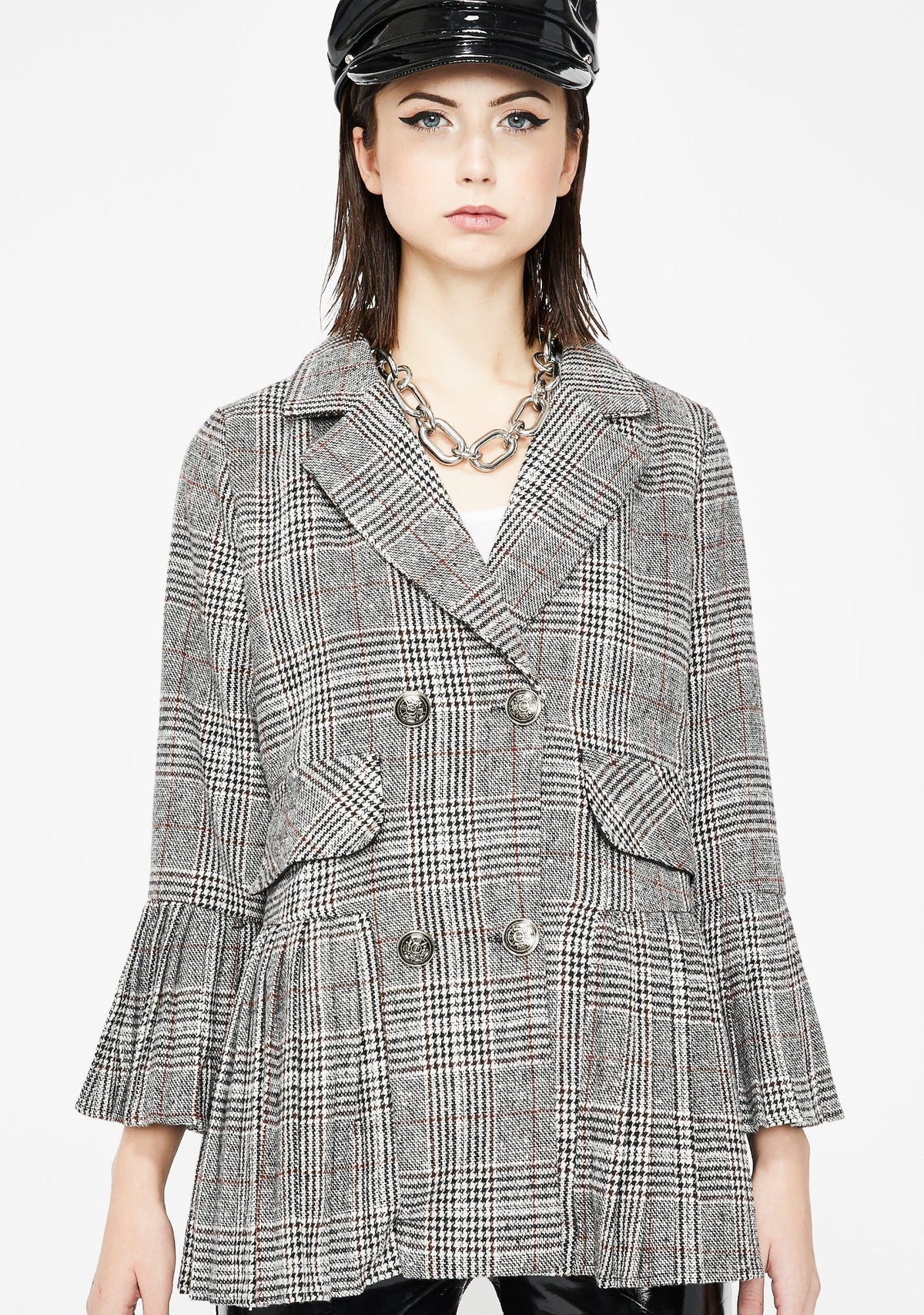 Higher Reading Plaid Blazer