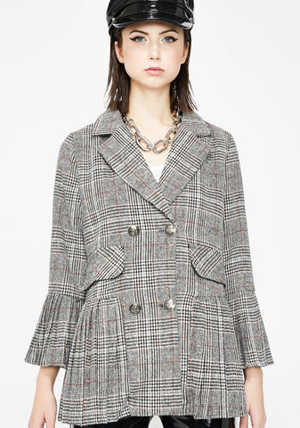 Higher Reading Plaid Blazer
