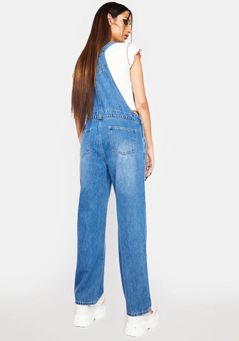 That's All Folks Embroidered Overalls