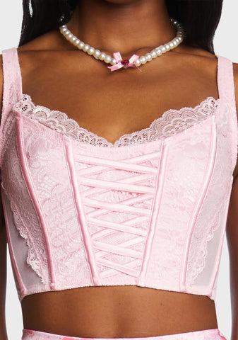 Blush Gilded Beauty Bustier Top