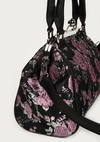 Mauve Fanged Faerie Brocade Handbag