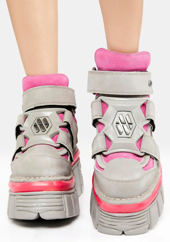 Pink/Gray M-285-C58 Ankle Boots