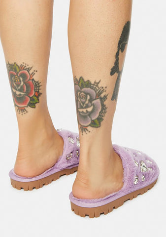 Lilac Under The Sky Jeweled Slides