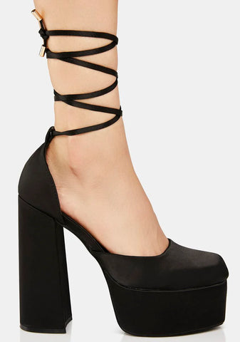 Midnight Plus One Platform Heels
