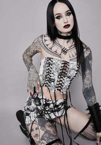 Thrash Into Me Lace-Up Corset