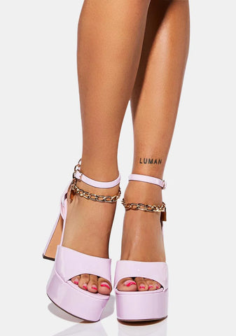 Lilac Proud To Be Platform Sandals