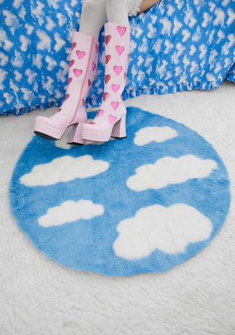 Dreamers Only Cloud Circle Rug