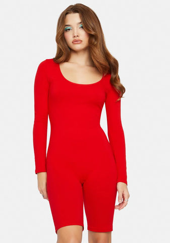 Cherry Fast Paced Bike Short Romper