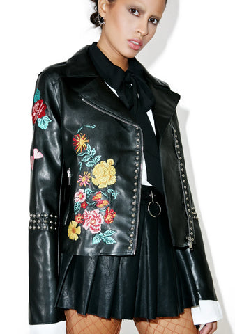 Halcyon Embroidered Moto Jacket