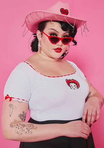 Plus A Little Ditty Ribbon Trim Tee