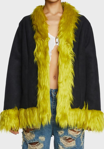 Warhol Faux Fur Coat