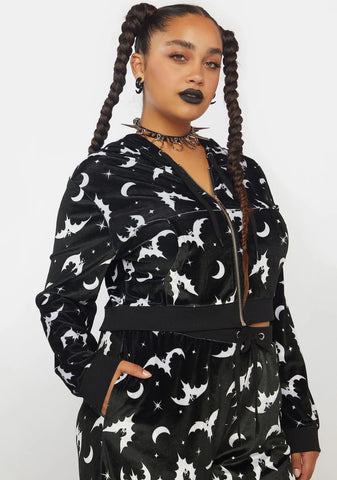 Plus Bat Behavior Velvet Track Jacket