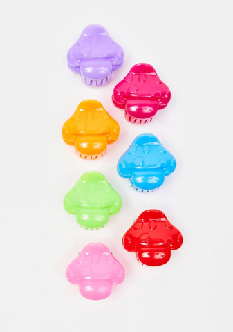 Wonderland Is Waiting Mushroom Hair Clips Set