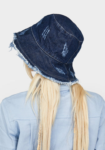 Pushing Limits Denim Bucket Hat