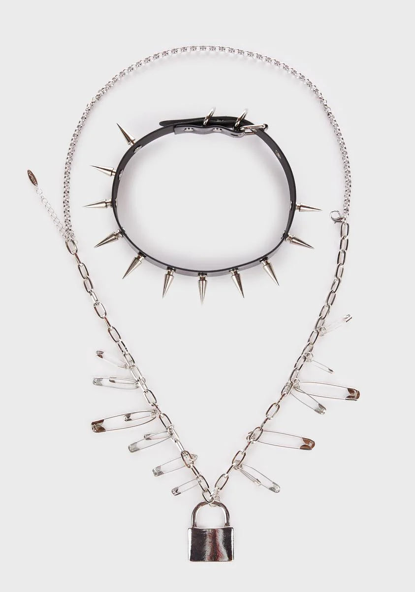 Sound Not Safe Necklace Set