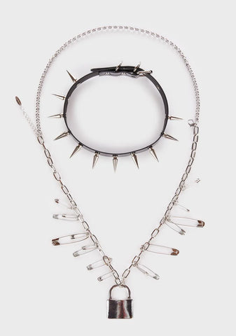 Sound Not Safe Necklace Set