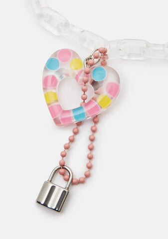 Locked Up Lovers Chain Necklace