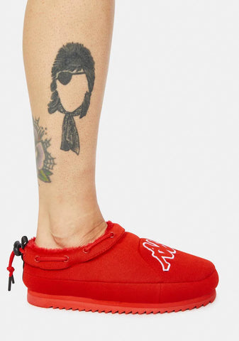 Red Logo Tasin Sneaker Mules