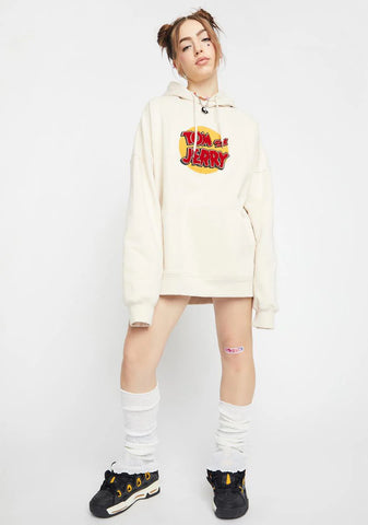 X Tom And Jerry Sand Chenille Hoodie