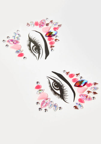 Venus Pink Blacklight Crystal Face Gems