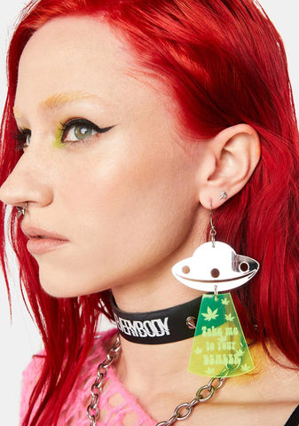 Neon Green Take Me Earrings