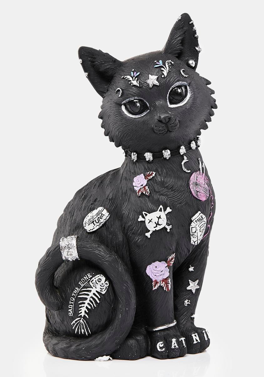 Bad To The Bone Cat Figurine
