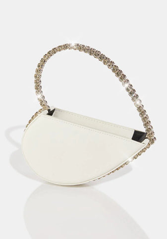 White Open Heart Handbag