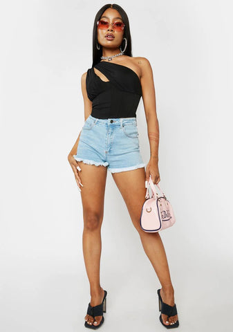 News To Me One Shoulder Crop Top