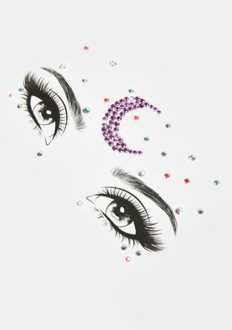 Purple Moonlight Divine Iridescent Face Gems